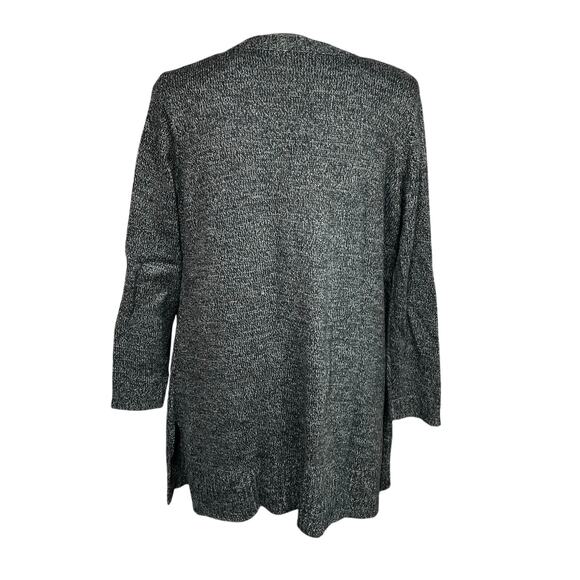 Karen Scott Womens Cardigan Sweater Open Front Loose Knit Long Black 1X - Picture 3 of 8